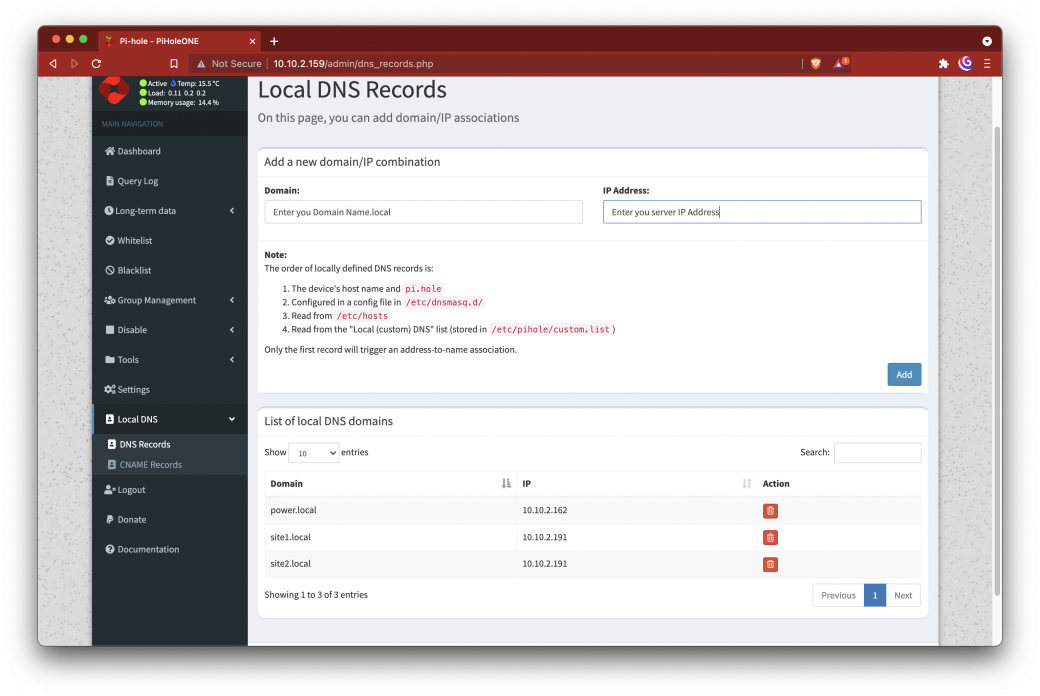 Set a Local Domain Name for your Network Using PiHole Virtualize