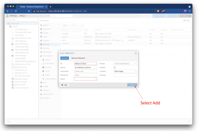 add-smb-share-using-just-web-interface-proxmox-7-virtualize-everything